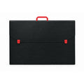 _ DCG STORAGE Black A3 Portfolio Case with Red Clips & Handle SG Education