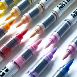 Elements ART-ACRYLICS & WATERCOLOUR Elements Artifex Soft Brush Acrylic Markers Pastel Colors 12 Pack SG Education