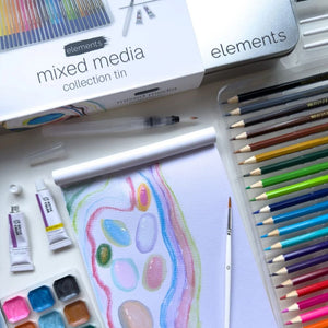 Elements ART-OTHER Elements Mixed Media Collection Tin 60 Piece Set SG Education
