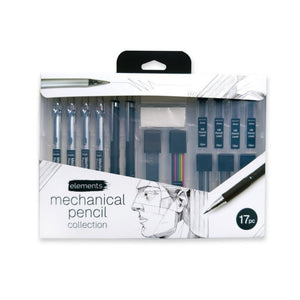 Elements ART-PENCILS PENS & MARKERS Elements Mechanical Pencil Collection 17 Piece Set SG Education