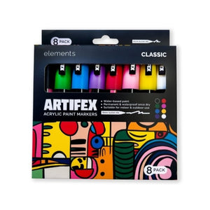 Elements Elements Artifex Acrylic Paint Markers 8 x 5-6mm Classic SG Education