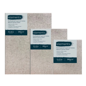 Elements Elements Professional Cotton/Linen Blend Canvas Boards Range SG Education
