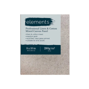 Elements Elements Professional Cotton/Linen Blend Canvas Boards Range SG Education