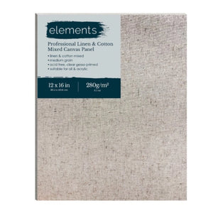 Elements Elements Professional Cotton/Linen Blend Canvas Boards Range SG Education