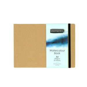 Elements Elements Watercolour Hardback Landscape Book 200gsm Range SG Education