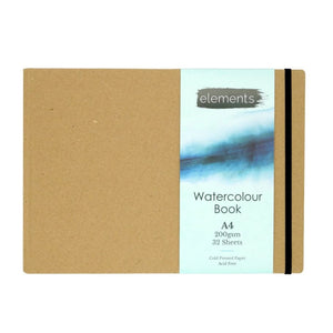 Elements Elements Watercolour Hardback Landscape Book 200gsm Range SG Education