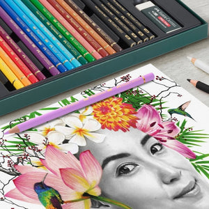 Faber Castell ART-PENCILS PENS & MARKERS Faber Castell Polychromos Gift Set 17+4 Graphite Matt SG Education