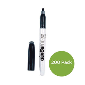 Helix Helix Whiteboard Markers Black 200 Pack SG Education