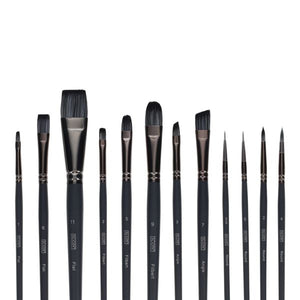 Icon Icon Mix Media Taklon Brush Set 12 Pack SG Education