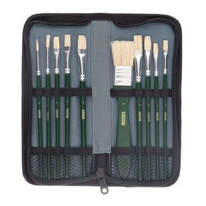 Icon Icon Travel Paint Brush Hog Hair Set 11 Pack SG Education