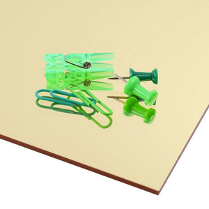 Kitronik 3mm Laser Gold Mirror Finish Acrylic Sheet 600mm x 400mm Sheet SG Education