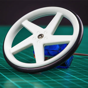 Kitronik Kitronik Pair of 5 Spoke Wheels for Servo Motor White SG Education