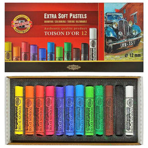 Koh-I-Noor Koh-I-Noor Artists Extra Soft Pastels 12 Pack SG Education