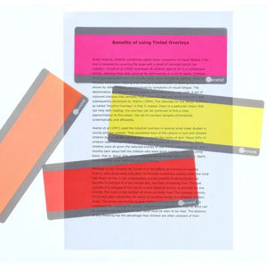 Ormond Ormond 190x70mm Tinted Overlays 8 Pack SG Education