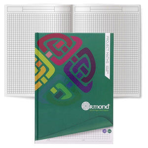 Ormond PM-CALCULATORS TABLES COPIES Ormond Project Maths Hardback 5mm Square A4 120pg SG Education