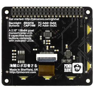 Pimoroni Pimoroni GFX HAT LCD Display for Raspberry Pi SG Education