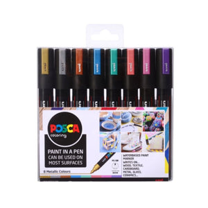 Posca Posca PC-5M Medium Bullet Tip Marker Metallics 8 Pack SG Education