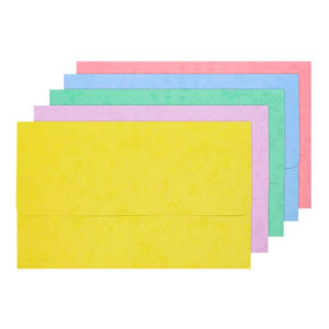 Premto Premto Extra Durable Cardboard Document Wallets 5 Pastel Colours SG Education