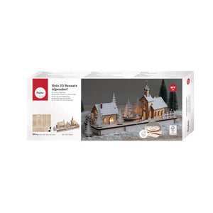 Rayher Rayher Wooden 3D Kit - Alpine Village SG Education
