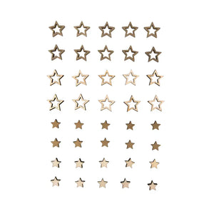 Rayher Rayher Wooden Decoration Stars Assort 40 Pack SG Education