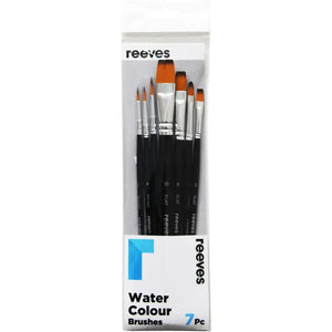 Reeves Reeves Watercolour Brush Set Short Handle 7 Pack SG Education