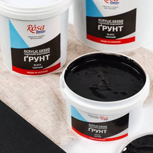 Rosa ART-ACRYLICS & WATERCOLOUR Rosa Studio Acrylic Gesso Black SG Education
