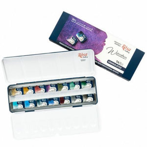 Rosa Rosa Granulated Watercolour 14 Pan Metal Case Set SG Education