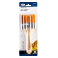 Royal & Langnickel ART-BRUSHES Royal & Langnickel Golden Taklon Large Area Flat Brushes 3 Pack SG Education