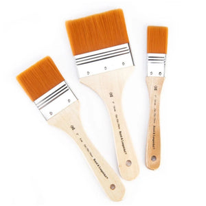 Royal & Langnickel ART-BRUSHES Royal & Langnickel Golden Taklon Large Area Flat Brushes 3 Pack SG Education
