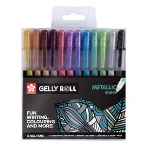 Sakura Koi ART-PENCILS PENS & MARKERS Sakura Gelly Roll Metallic Set 12 Colours SG Education