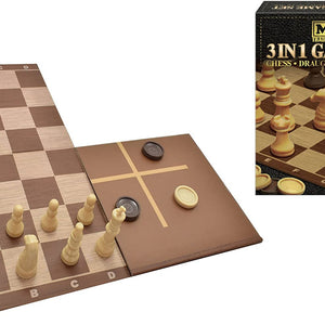 SG Education Chess Draughts Set Wood SG Education