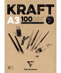 SG Education Clairefontaine Kraft Brown Glued Pad Range SG Education