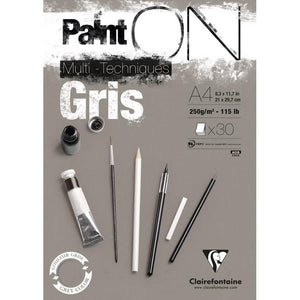 SG Education Clairefontaine PaintON Grey Multi Technique Range SG Education