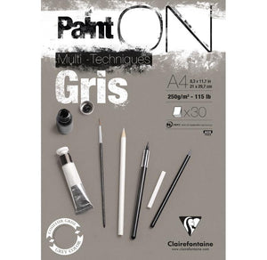 SG Education Clairefontaine PaintON Grey Multi Technique Range SG Education