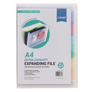 SG Education Concept A4 7 Pocket Expanding File SG Education