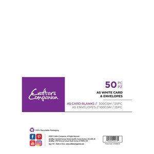 SG Education Crafter's Companion A5 White Card & Envelopes 50 Pack SG Education