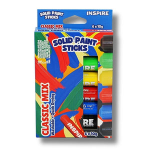 SG Education Inspire Solid Paint Sticks Classic Colours 6 Pack SG Education