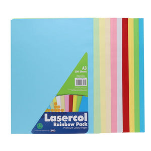 SG Education Lasercol A3 Activity Paper 100 Sheets Rainbow SG Education