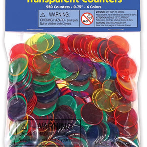 SG Education Ludo Transparent Counters 6 cols LS10 SG Education