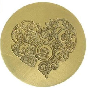SG Education Manuscript Wax Seal Ornate Heart 25mm SG Education