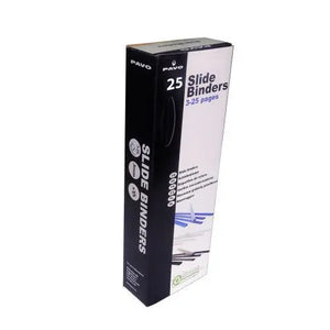 SG Education Pavo Slide Binders Black A4 15mm 25 Pack SG Education