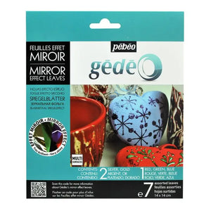 SG Education Pebeo Gedeo Assortment Of 7 Mirror Effect Metal Leaves SG Education