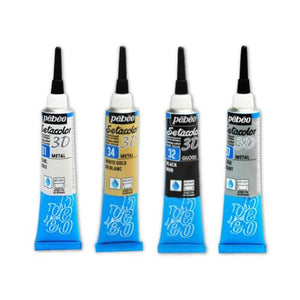 SG Education Pebeo Setacolor 3D Metal Effect 20ml Range SG Education