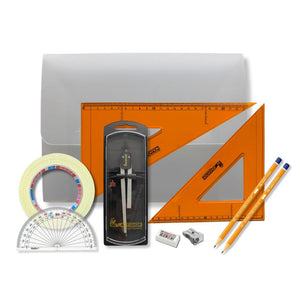 SG Education PolyBox Clutch Pencil Compass, with Tape & SG Strong Set Square SG Education