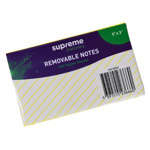 SG Education Post It Notes Pastel Yellow 5x3inch SG Education