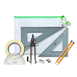 SG Education Pouch Bag with Tape & Uni Set Square SG Education