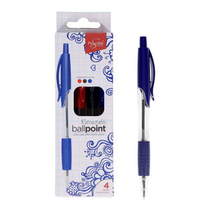 SG Education Proscribe Ballpoint Pens 4 Pack Assorted Colours SG Education