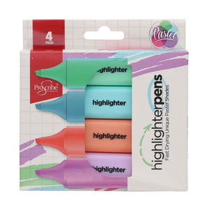 SG Education Proscribe Pastel Highlighters 4 Pack SG Education