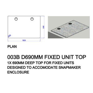SG Education SG Makerspace Fixed Unit Deep Top 690mm SG Education