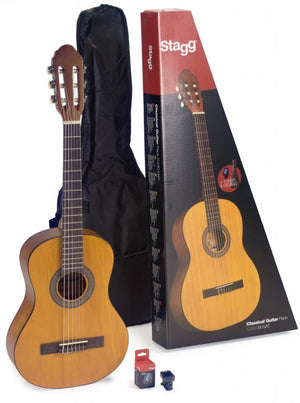 SG Education Stagg Linden Guitar Pack with 3/4 Classical Guitar, Tuner & Bag SG Education